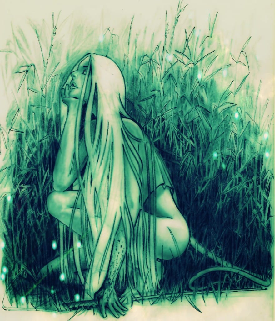 Thinking Green Drawstring Bag