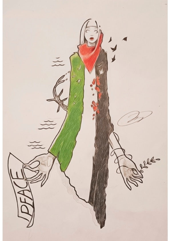 Peace for Palestine Sherpa Blanket