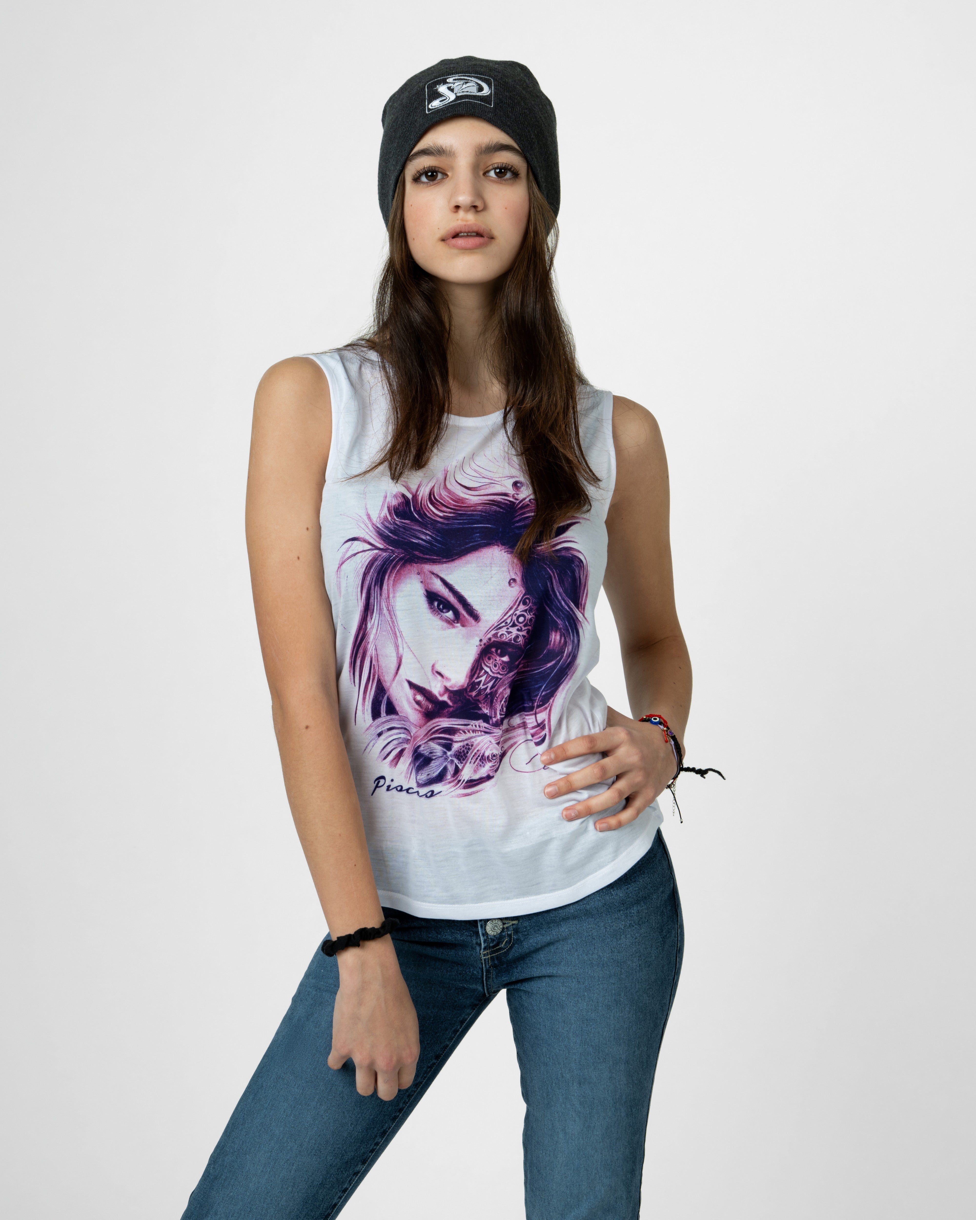 Pisces Zodiac Sleeveless Tee