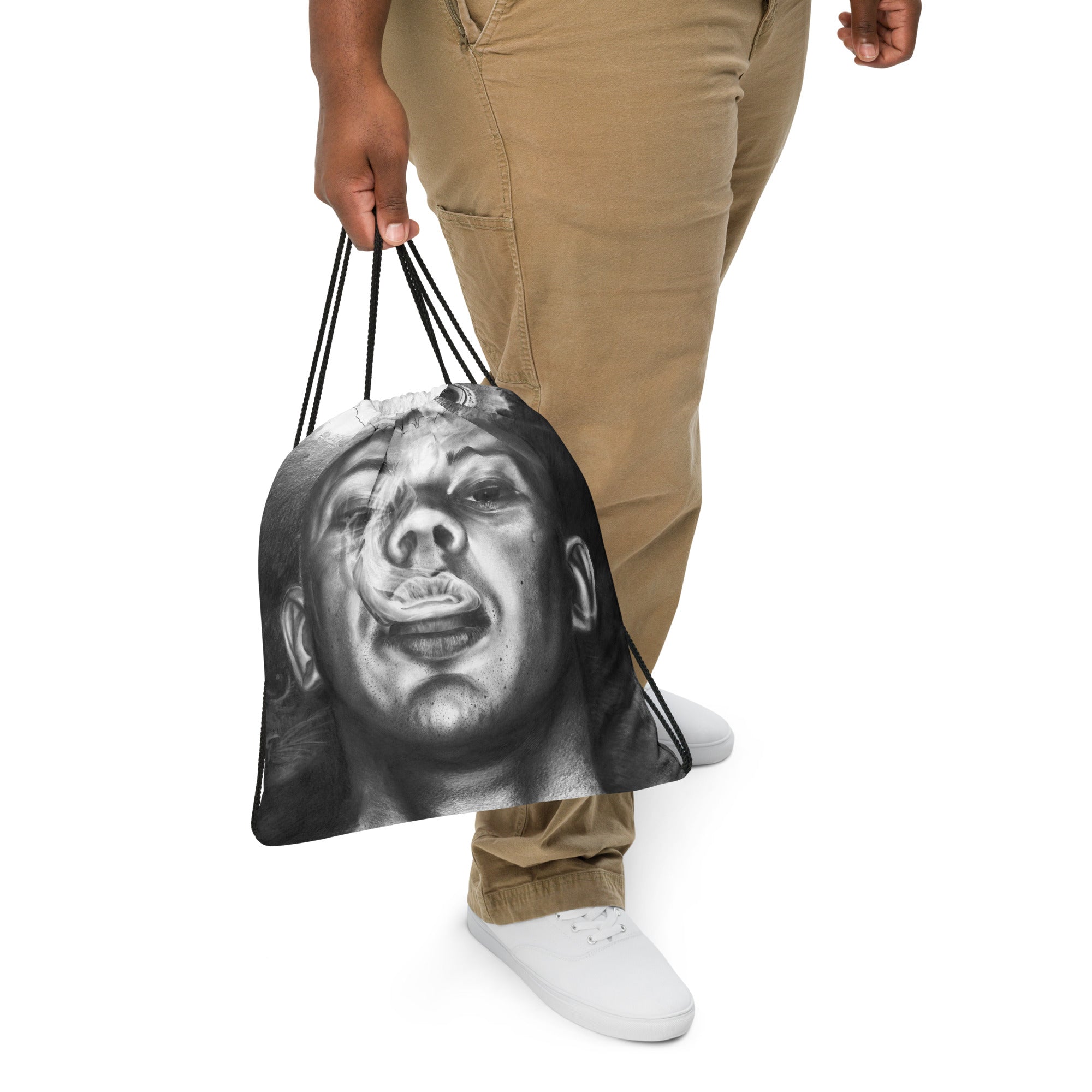 Marco Viozzi "Cat and Owl" Drawstring Bag