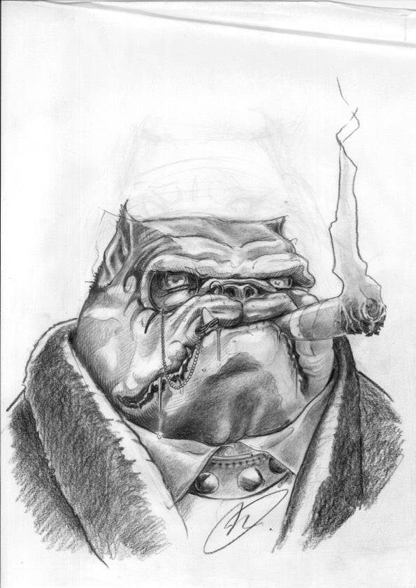 "Smoking Bulldog" Flip-Flops