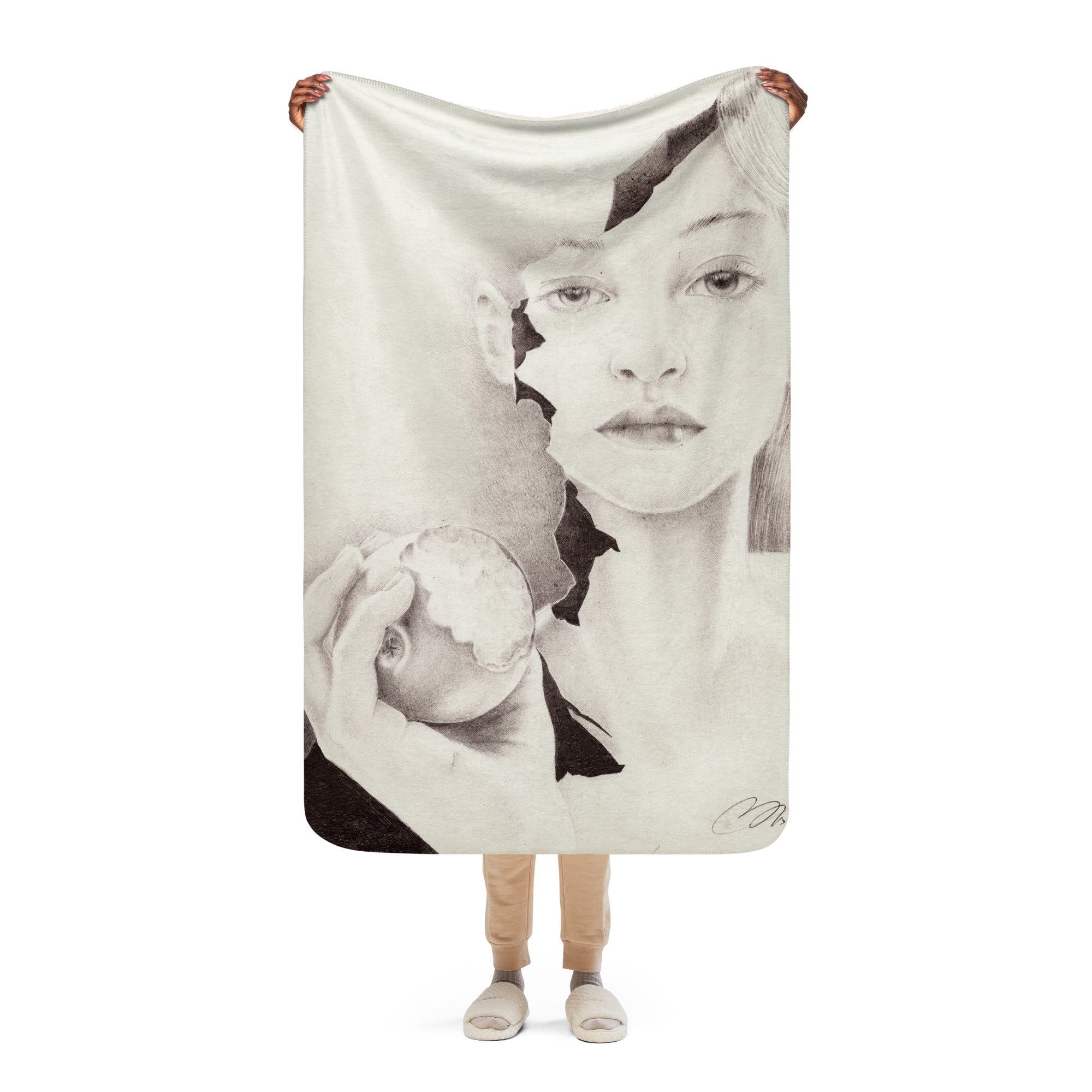Marco Viozzi "The Forbidden Apple" Sherpa Blanket