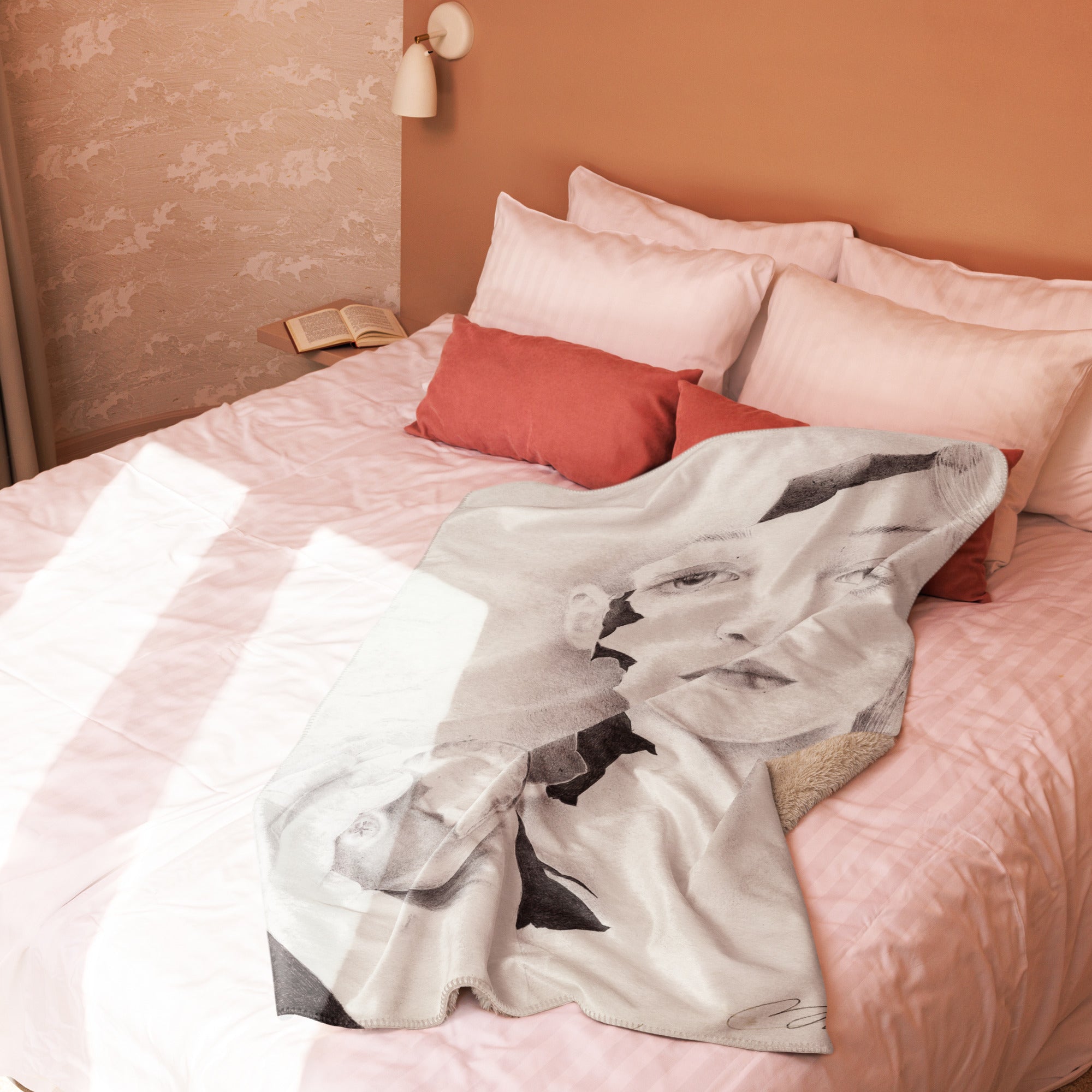 Forbidden Apple" Sherpa Blanket