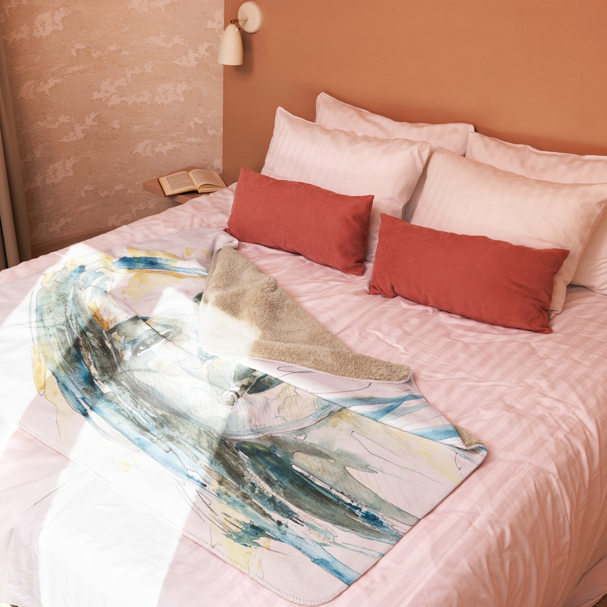 Marco Viozzi "The Face of Boredom" Sherpa Blanket