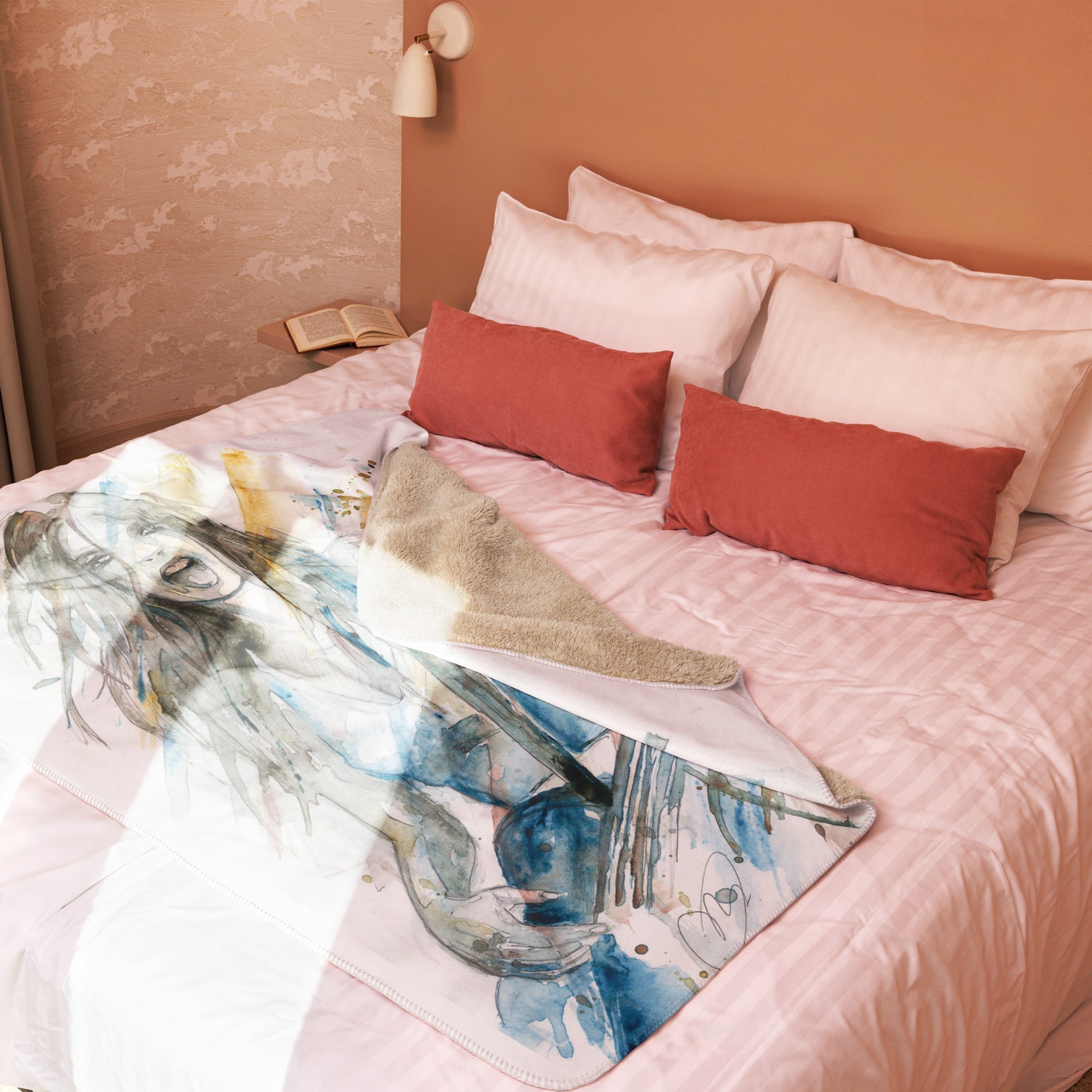 Marco Viozzi "Rock and Roll" Sherpa blanket