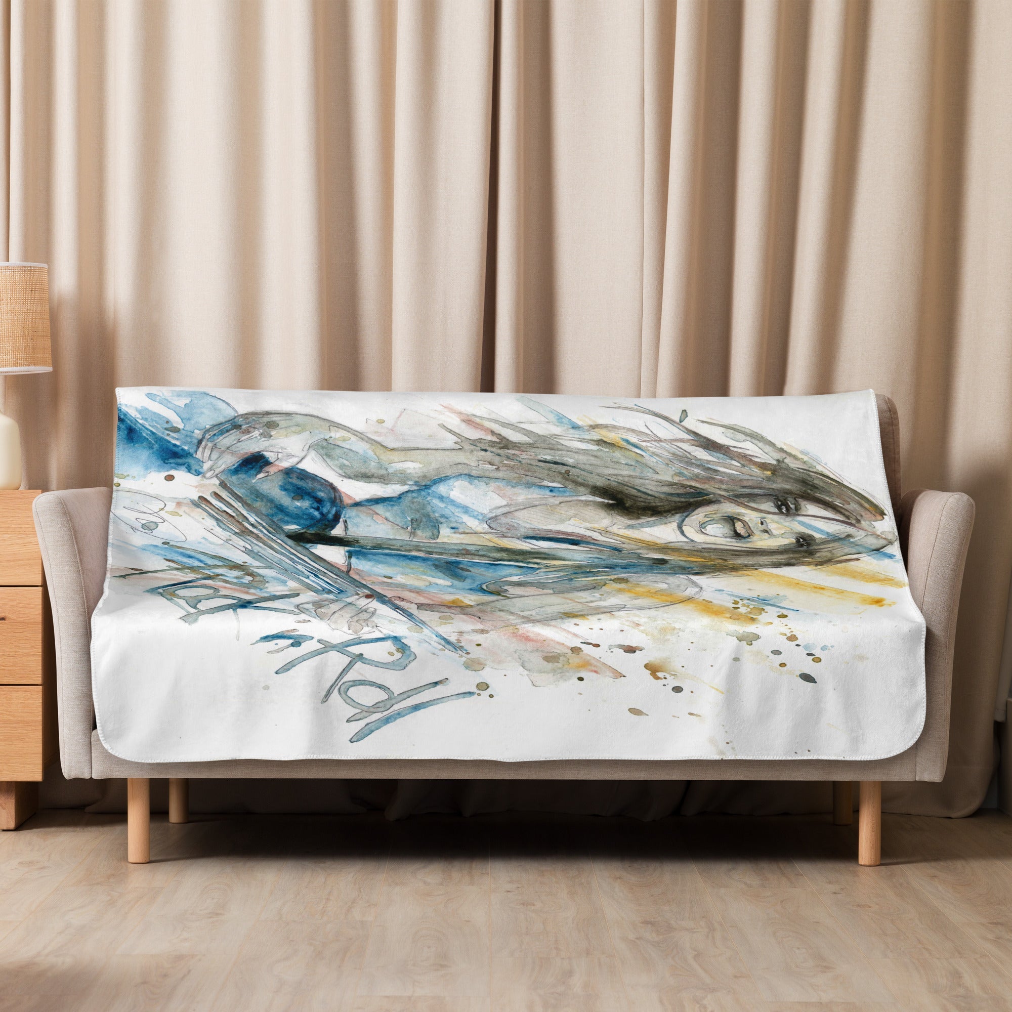 Marco Viozzi "Rock and Roll" Sherpa blanket