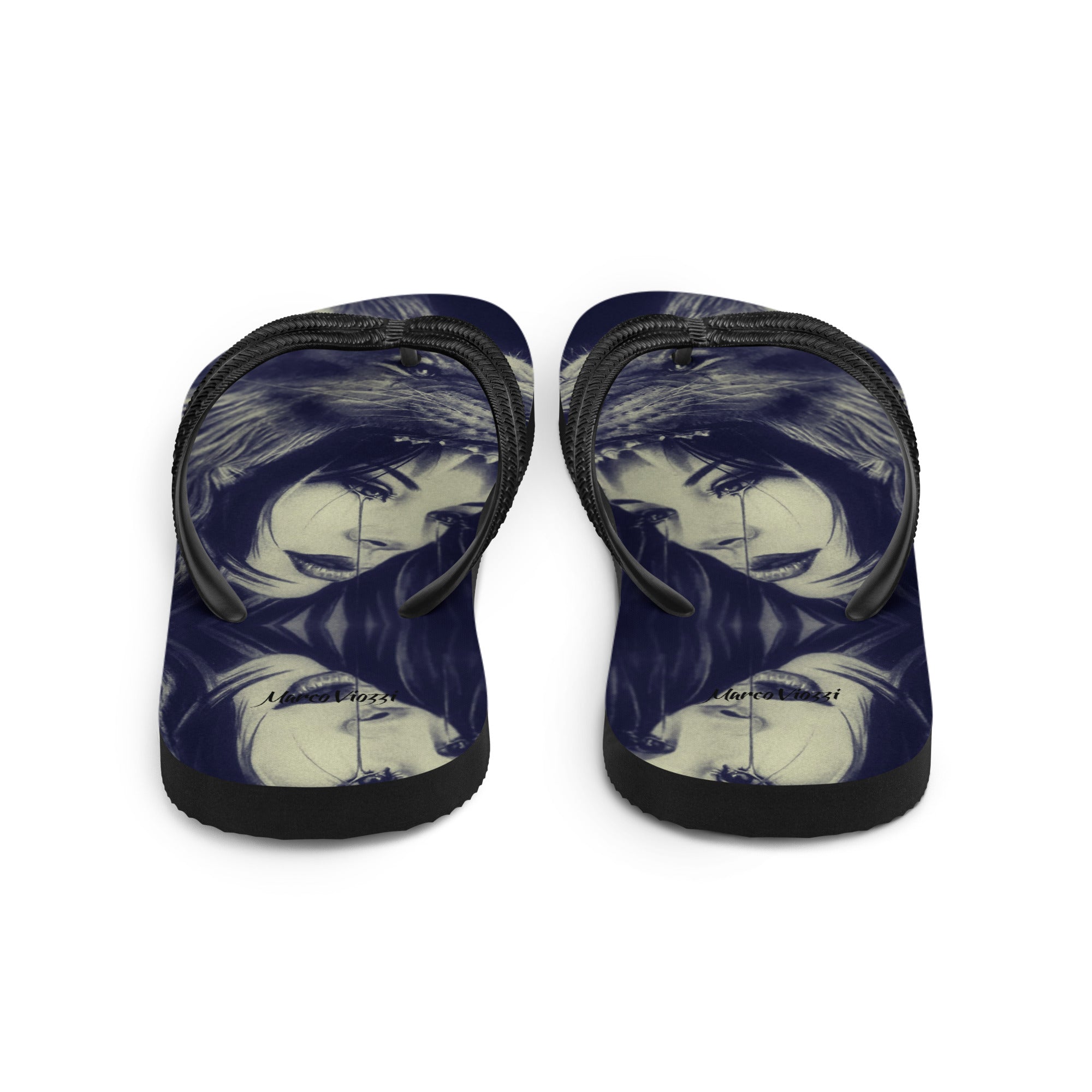 Marco Viozzi "Tiger Hat" Flip-Flops