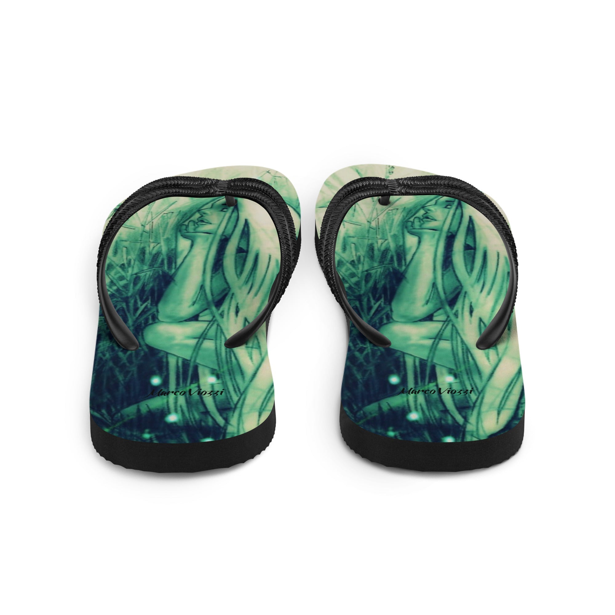Marco Viozzi "Thinking Green" Flip-Flops