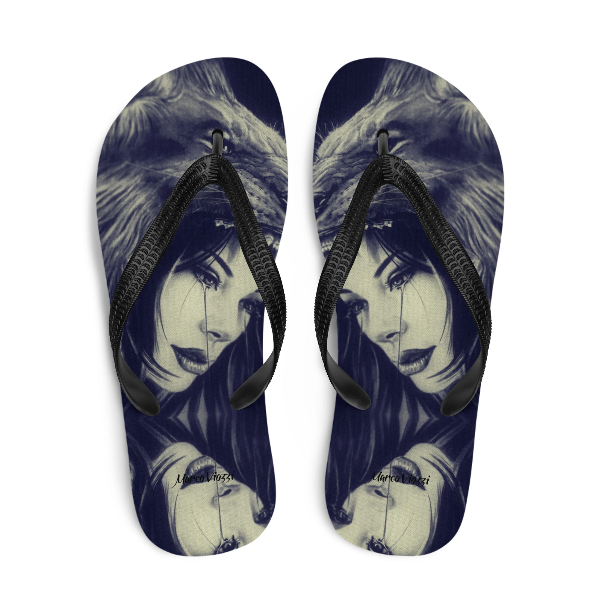 Marco Viozzi "Tiger Hat" Flip-Flops